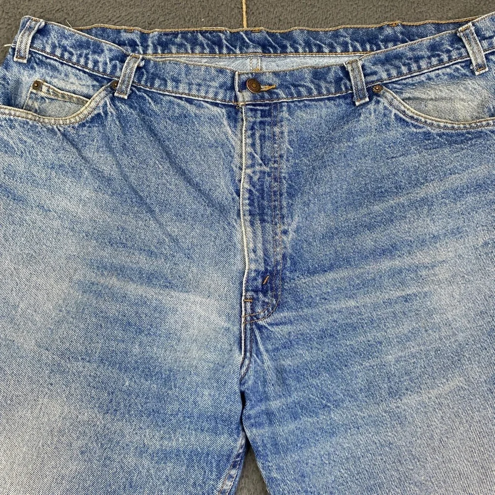 VTG Levi's 549 Loose Fit Jeans Men's 42 x 32 Blue Denim Leather Patch USA 70's?
